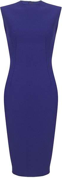 Lanvin Neoprene Pencil Dress in Blue - Lyst