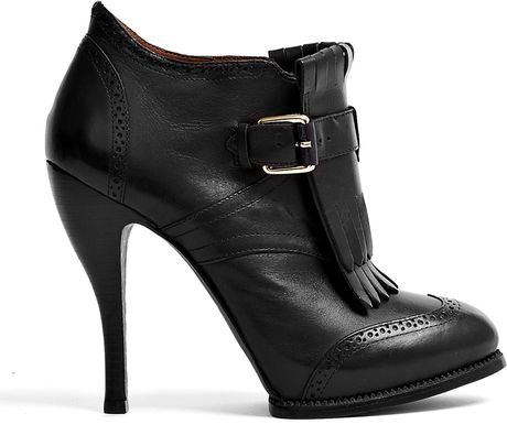 Mcq By Alexander Mcqueen Brogued Golf Shoe Boots in Black - Lyst