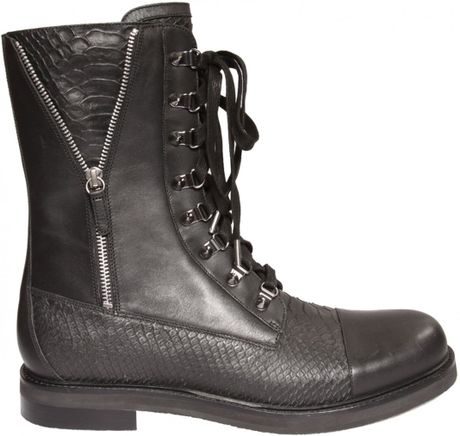 balmain zip boots leather