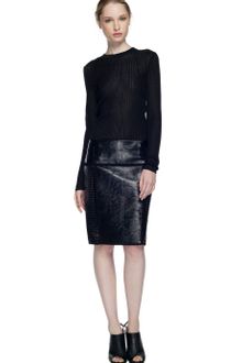 Proenza Schouler Ss Black Crochet Straight Skirt - Lyst