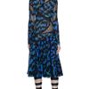 Proenza Schouler Ss Blue Bug Print Long Sleeve Pieced Dress in Blue (blue bug print) - Lyst