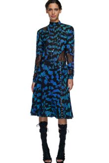 Proenza Schouler Ss Blue Bug Print Pieced Skirt - Lyst