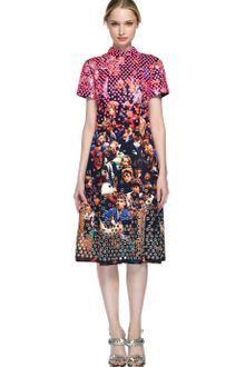 Proenza Schouler Protestor Scene Print Short Sleeve Halter Flare Dress - Lyst