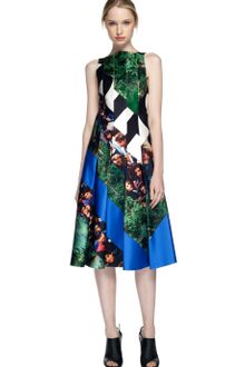 Proenza Schouler Tree Scene Print Sleeveless Seam Flare Dress - Lyst