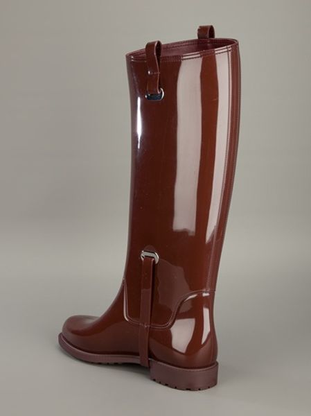 ralph lauren black and red rain boots