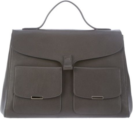 Victoria Beckham Double Pocket Tote in Gray (grey) - Lyst
