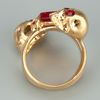 Alexander Mcqueen Skull Spiral Ring in Red (gold) - Lyst