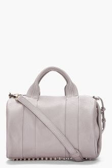 Alexander Wang Light Grey Leather Rocco Studded Duffle Bag - Lyst