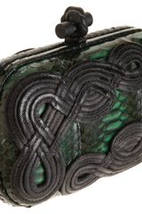 Bottega Veneta Knot Snakeskin Passamaneria Clutch