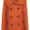 Burberry Brit Doublebreasted Woolblend Coat in Orange - Lyst