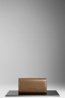 Burberry Patent London Leather Continental Wallet - Lyst
