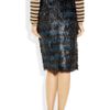 Burberry Prorsum Tinselstriped Pencil Skirt in Blue (black) - Lyst