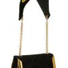 Christian Louboutin Artemis Medusa Suede Shoulder Bag in Black - Lyst