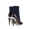 Fendi Boots in Blue Flannel and Black Patent Leather in Blue - Lyst
