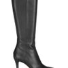 Jimmy Choo Grand Texturedleather Knee Boots in Black - Lyst