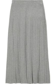 Michael by Michael Kors Pleated Ribbedknit Skirt - Lyst