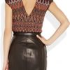 Missoni Crochetknit Top in Brown (multicolored) - Lyst