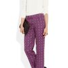 Miu Miu Cropped Woolblend Brocade Pants in Purple - Lyst
