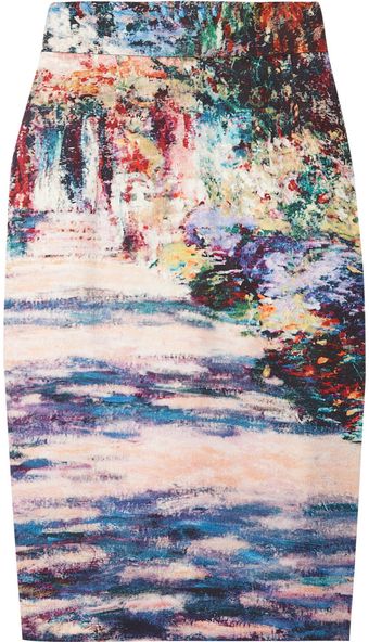 Paul & Joe Siverny Printed Stretchcotton Pencil Skirt - Lyst
