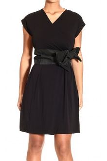 RED Valentino Sleeveless V Neck Jersey Bow Dress - Lyst