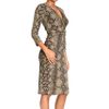 Roberto Cavalli 34 Sleeve V Neck Jersey Curled Python Print Dress in Animal (dove grey) - Lyst