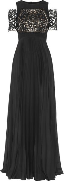 Temperley London Catherine Lace and Pleated Chiffon Gown - Lyst