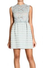 Valentino Sleeveless Wool Lace Dress