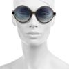 Victoria Beckham Round Nite Acetate Sunglasses in Gray - Lyst