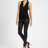 Alice + Olivia Wrapfront Drape Top in Black - Lyst