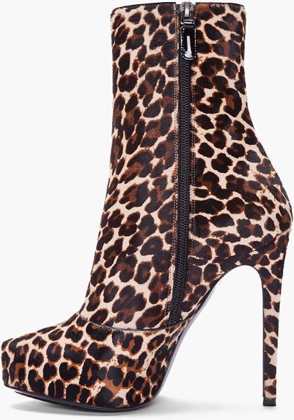 ... Bui Leopard Print Calfhair Ankle Boots in Animal (leopard) | Lyst