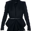 Burberry Prorsum Belted Blazer in Black - Lyst