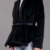 Burberry Prorsum Belted Blazer in Black - Lyst