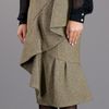 Burberry Prorsum Ruffle Wool Skirt in Brown - Lyst