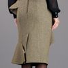 Burberry Prorsum Ruffle Wool Skirt in Brown - Lyst