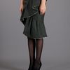 Burberry Prorsum Ruffle Skirt in Green - Lyst
