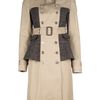 Burberry Prorsum Double Breasted Peplum Coat in Beige (nude) - Lyst
