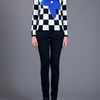 Comme Des Garçons Chequered Print Sweater in Black - Lyst
