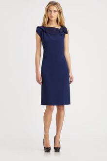 Elie Tahari Draped Neck Sheath - Lyst