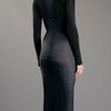 Gareth Pugh Striped Fitted Dress in Black - Lyst