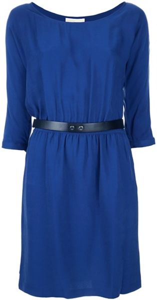 Michael Kors Scoop Neck Dress in Blue - Lyst