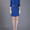 Michael Kors Scoop Neck Dress in Blue - Lyst