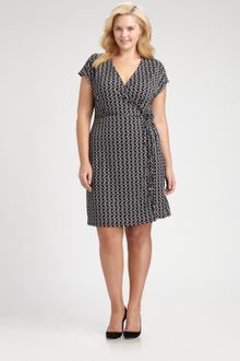 Michael Michael Kors, Salon Z Print Jersey Wrap Dress - Lyst