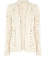 Oasis Lace Hole Aran Cardi