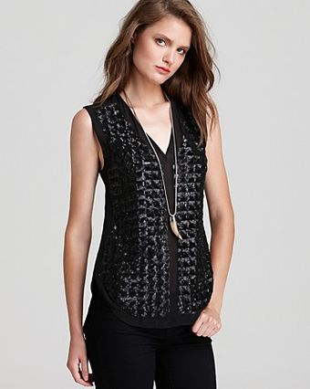 Sachin & Babi Normande V Neck with Sequins Top  - Lyst