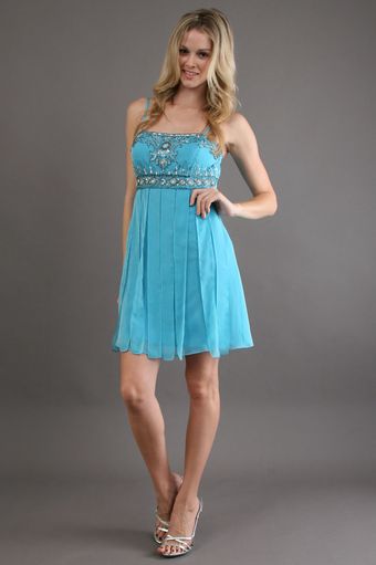 Sue Wong Floral Beaded Babydoll - Lyst