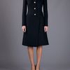 Victoria Beckham Single Breasted Coat in Black - Lyst