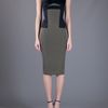 Victoria Beckham Fitted Dress in Khaki - Lyst