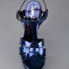Yves Saint Laurent Metallic Sling Back Sandal in Blue - Lyst