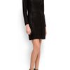 Mango Pleated Boucle Dress in Black - Lyst