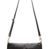 Tory Burch Stitched Logo Messenger Bag in Black - Lyst